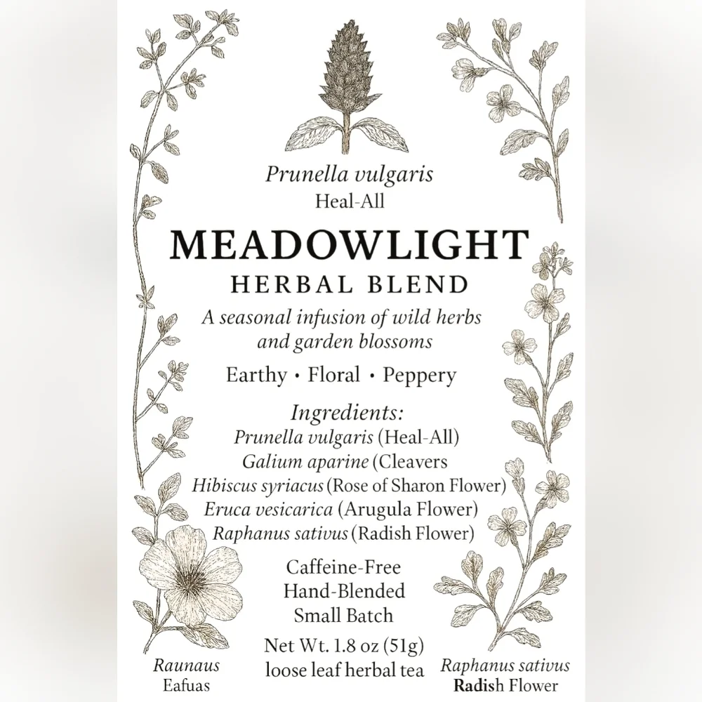 Meadowlight Herbal Blend Loose Leaf Tea | Caffeine-Free Wildflower Infusion